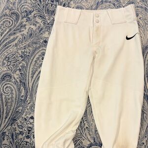 Nike Kids White baseball/softball knickers